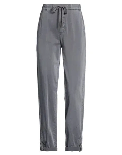 Panicale Woman Pants Grey Size 2 Cotton, Elastane In Gray