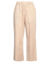 Panicale Woman Pants Sand Size 4 Cotton, Elastane In Beige