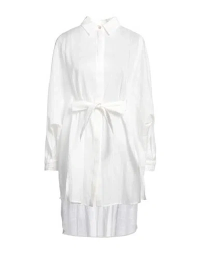 Panicale Woman Shirt White Size 8 Linen, Cotton