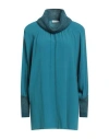 Panicale Woman Top Deep Teal Size 6 Acetate, Silk In Green