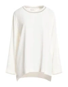 Panicale Woman Top Ivory Size 10 Acetate, Silk, Wool, Cashmere, Synthetic Fibers In White