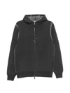 Panicale Zip-up Drawstring Hoodie In Black