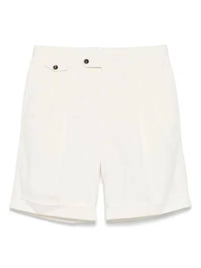 Pantaloni Torino Pleat-detail Cotton Shorts Clothing In White