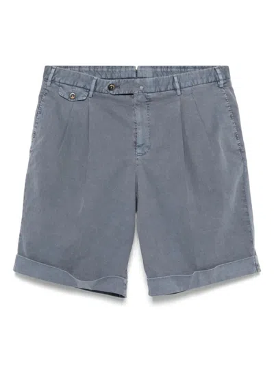 Pantaloni Torino Pleat-detail Shorts Clothing In Blue
