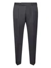 Pantaloni Torino Rebel Wool Tailored Trousers In Gray