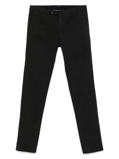 Pantaloni Torino Superslim Tapered Leg Cotton Trousers Clothing In Black