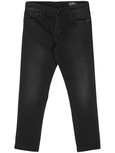 Pantaloni Torino Jeans Gamba Affusolata E Effetto Consumato In Grey