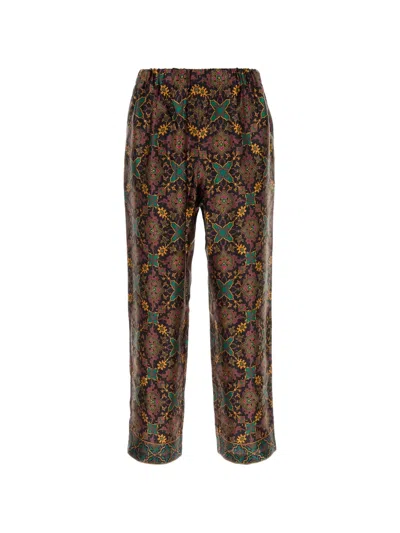 PANTAMOLLE ELASTICATED-WAIST PATTERNED TROUSERS