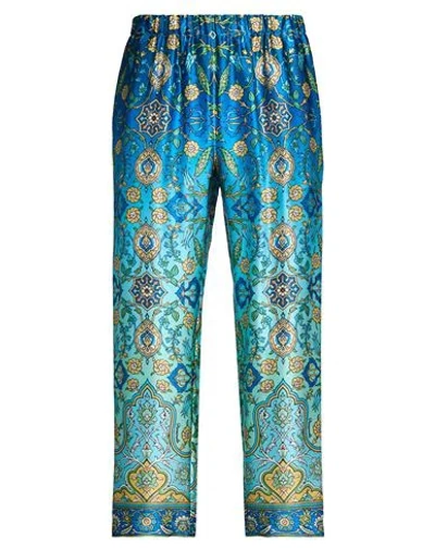 Pantamolle Man Pants Blue Size Xxl Silk