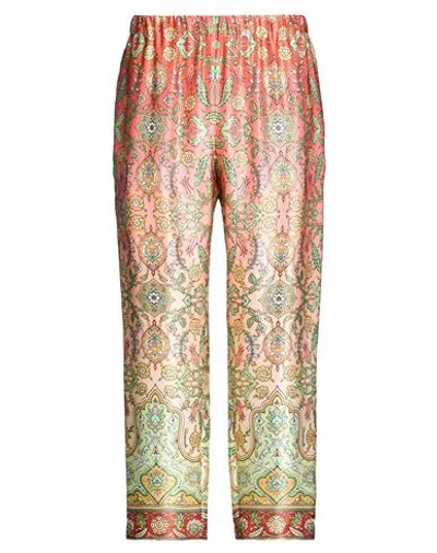 Pantamolle Man Pants Tomato Red Size Xl Silk In Multi