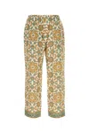 Pantamolle Printed Monfardì Linen Pant In Multi