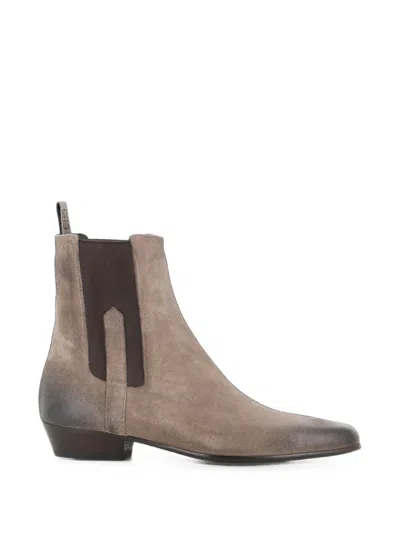 Pantanetti Burnished-effect Suede Chelsea Boots In Multi