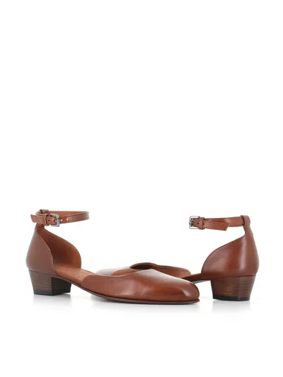 Pantanetti Ankle Strap Pumps In Brown