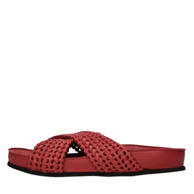 Pantanetti Flat Shoes In Rosso Vivaci