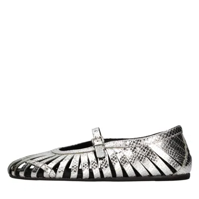 Pantanetti Flat Shoes Silver