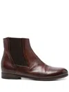 Pantanetti Leather Ankle Boots In Brown