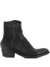 Pantanetti Leather Ankle Boots In Black