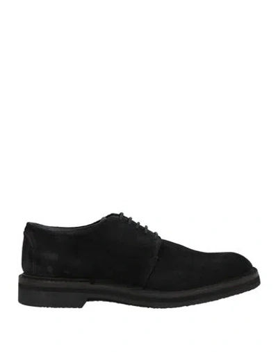 Pantanetti Man Lace-up Shoes Black Size 7 Leather