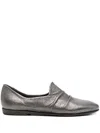 Pantanetti Metallic Loafers In Silver