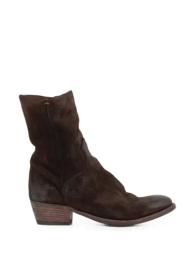 Pantanetti Suede Ankle Boots In Brown