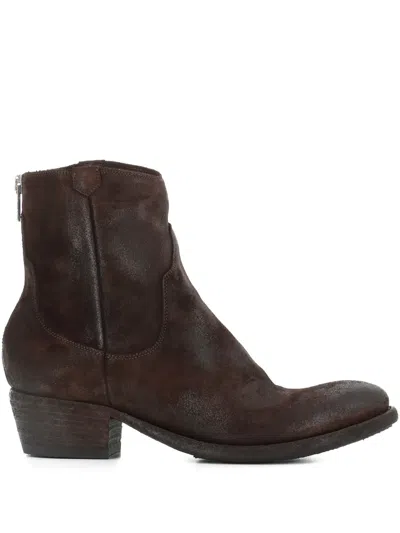 Pantanetti Suede Ankle Boots In Brown