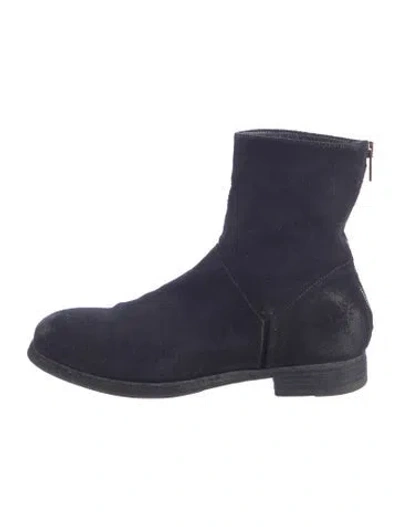 Pre-owned Pantanetti Suede Boots In Blue
