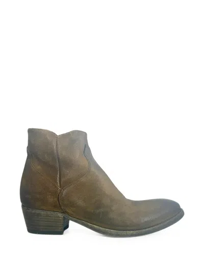 Pantanetti Suede Cowboy Boots In Multi