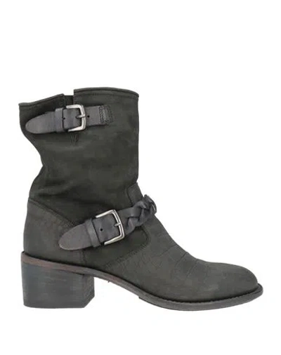 Pantanetti Woman Ankle Boots Black Size 7 Leather