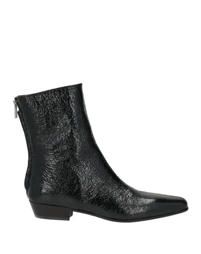 Pantanetti Woman Ankle Boots Black Size 7 Leather
