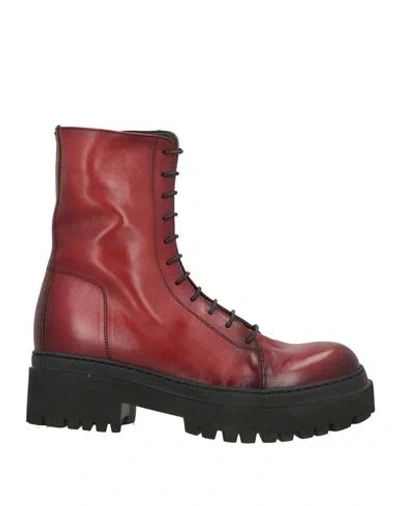 Pantanetti Woman Ankle Boots Brick Size 7 Leather