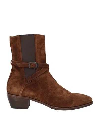 Pantanetti Woman Ankle Boots Brown Size 6 Soft Leather