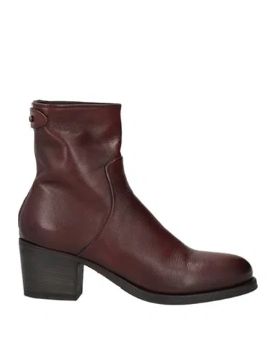 Pantanetti Woman Ankle Boots Brown Size 7 Leather