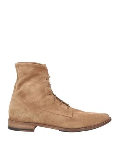 Pantanetti Woman Ankle Boots Camel Size 7 Leather In Beige