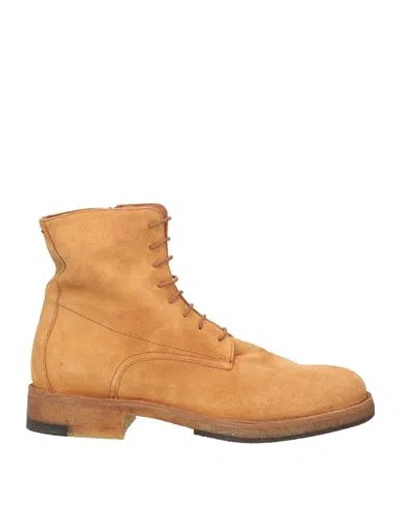 Pantanetti Woman Ankle Boots Camel Size 7 Leather In Sand
