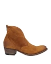 PANTANETTI PANTANETTI WOMAN ANKLE BOOTS CAMEL SIZE 8 LEATHER