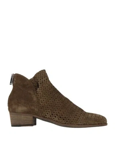 Pantanetti Woman Ankle Boots Dark Green Size 7 Leather
