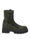 Pantanetti Woman Ankle Boots Dark Green Size 7.5 Leather