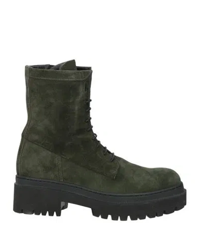 Pantanetti Woman Ankle Boots Dark Green Size 7.5 Leather