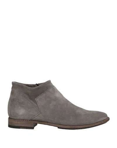 Pantanetti Woman Ankle Boots Grey Size 7 Leather In Gray
