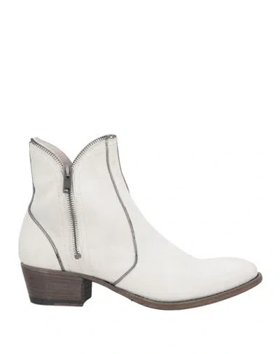Pantanetti Woman Ankle Boots Light Grey Size 7 Leather