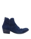 Pantanetti Woman Ankle Boots Navy Blue Size 7 Leather