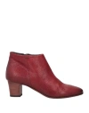 PANTANETTI PANTANETTI WOMAN ANKLE BOOTS RED SIZE 7.5 LEATHER