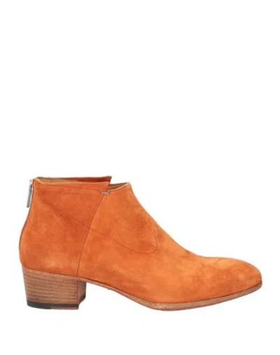 Pantanetti Woman Ankle Boots Rust Size 7 Leather