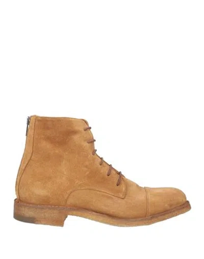 Pantanetti Woman Ankle Boots Sand Size 7 Leather In Brown