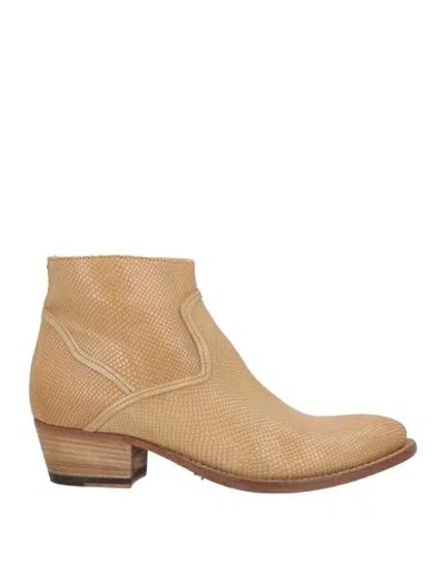 Pantanetti Woman Ankle Boots Sand Size 7 Leather In Brown