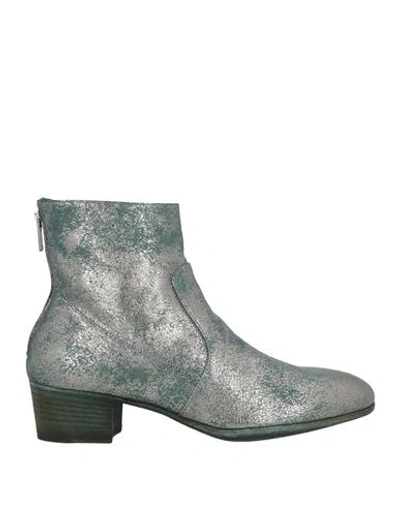 Pantanetti Woman Ankle Boots Silver Size 7 Leather