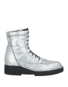 Pantanetti Woman Ankle Boots Silver Size 7 Leather In Silver