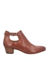 Pantanetti Woman Ankle Boots Tan Size 7 Leather In Brown