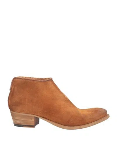 Pantanetti Woman Ankle Boots Tan Size 8 Leather