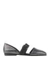 Pantanetti Woman Ballet Flats Black Size 7 Leather In Black
